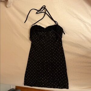 Black Polka dot lingerie dress